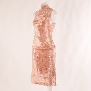 Vintage Iceberg Pink Plush Faux Fur Sleeveless Dress & Skirt Set Size US 6 (IT 4